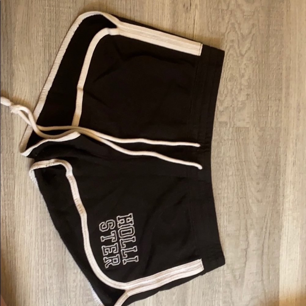 black and white shorts